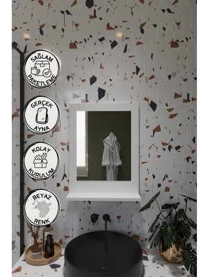 Belmo Linea Banyo Aynası 45X60 Raflı Ayna