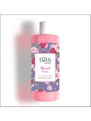 The Bath Factory Marvel Rose Duş Jeli 400 ml Nemlendirici ve Besleyici Etkili Gül Kokusuyla