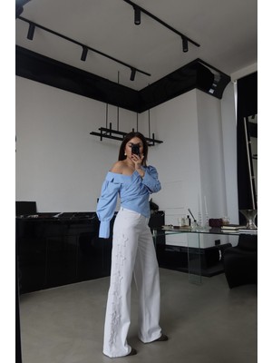 Özge Özgenç Yıldız Yamalı Straight Fit Jean