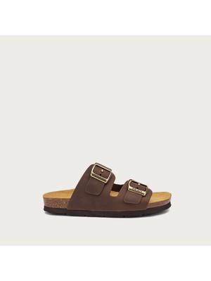 Kadın Terlik 58R8  Frau Oıled Nubuck Double-Strap Slıders