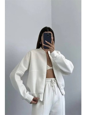 Dip Moda Kadın Penye 3 Iplik Şardonlu Kumaş DPMGTS022 - Ekru