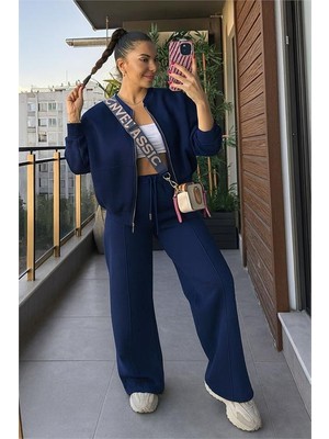 Dip Moda Kadın Iç Polarlı Fermuarlı Eşofman Takımı MLN003