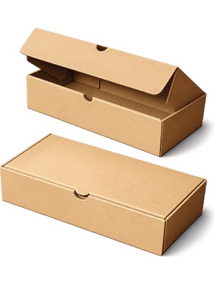 PackMai 24x12x5cm Karton-Kutu |25ADET | Kraft Renk E-Ticaret-Kargo-Ürün-Hediye Kutusu