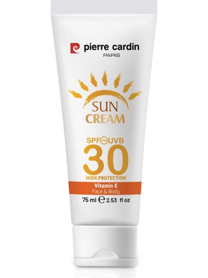 Pierre Cardin 30 SPF Güneş Kremi Tüm Cilt Tipleri İçin Yüksek Koruma 75 ml Yaz İçin İdeal
