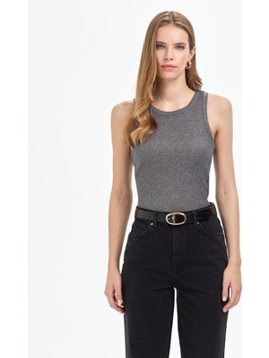 Pierre Cardin Kadın Gri Ex. Slim Fit Örme Bluz 50309145-VR024