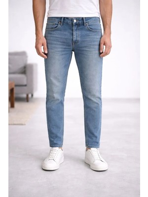 Connemara Erkek Mavi Tapered Fit Jean Pantolon – 5 Cepli, Esnek Denim