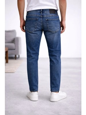 Connemara Erkek Mavi Tapered Fit Jean Pantolon – 5 Cepli, Esnek Denim