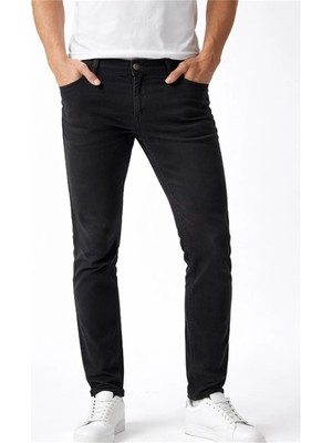 Connemara Jeans Erkek Slim Fit Siyah Jean Pantolon Esnek Denim Kumaş Modern Kesim