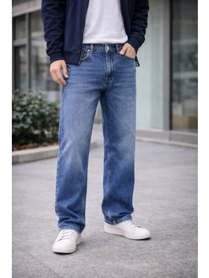 Connemara Jeans Erkek Orta Baggy Fit Kot Pantolon Mavi