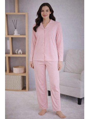 Pemilo Kadın 7125 Uzun Kol Düğmeli Pijama Takımı