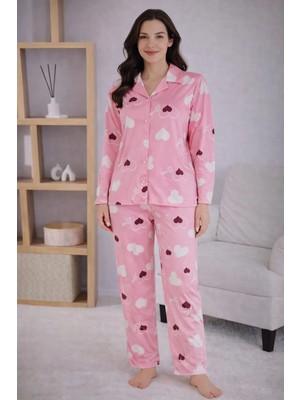 Pemilo Kadın 7120 Uzun Kol Düğmeli Pijama Takımı