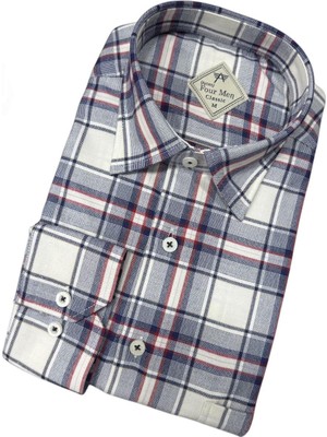 Gömlek Galerisi Klasik Kesim Ekoseli Uzun Kollu Erkek Gömlek