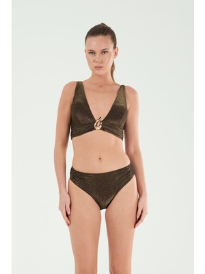 Louren B21029 Derin V Yaka Aksesuarlı Bikini Takım