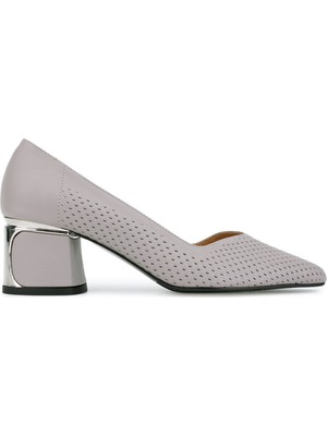 Tamer Tanca Kadın Hakiki Deri Vizon Topuklu Ayakkabı 1182 1294 Bn Ayk Y26 Vızon Dr