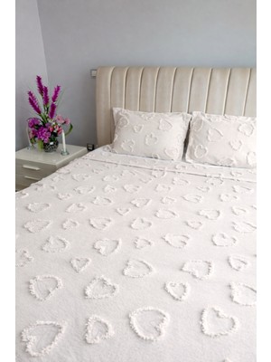 Ceyluna Love Çift Kişilik Yatak Örtüsü 3 Parça