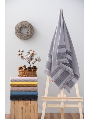 Cotton Box Twins Bukle  Havlu 75X150 Gri