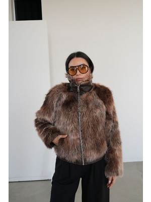 Özge Özgenç Premium Karışık Desenli Kürk