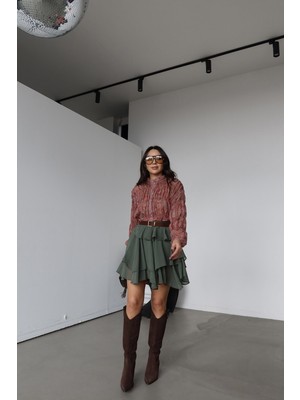 Özge Özgenç Kat Kat Şifon Etek