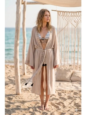 Miespiga Eli Kadın Pul Baskılı Kimono