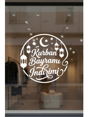 Mıgnatıs Kurban Bayramı Indirimi Cam Vitrin Sticker – Mağaza Cam Yazısı