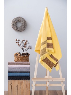 Cotton Box Twins Bukle  Havlu 75X150 Sarı