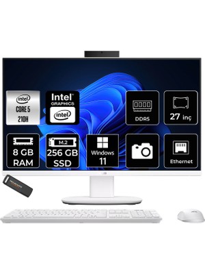 Asus V470 Core 5 210H All In One Bilgisayar 8GB RAM 256GB SSD 27" FHD 100Hz Win11 Home + Per4 USB V470C516512W0DP341