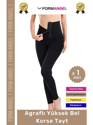 Carlburn #tayt Iç Göstermeyen Karın Mide Bel Toparlayan Sıkılaştıran Kadın Spor Agraflı Yüksek Bel Korse Tayt