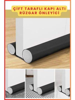 Figiza Çift Taraflı Kapı Altı Rüzgar Önleyici Kapı Pencere Soğuk Kesici Altlık (2 Adet)