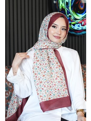 Afvente Mini Bahar Desen Nar Çiçeği Soft Pamuk Şal