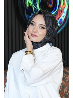 Afvente Tüy Desen Mor Soft Pamuk Eşarp
