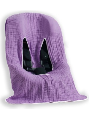 Zuppers Organik Pamuk Müslin Oto Koltuğu ve Anakucağı Kılıfı - Leylak