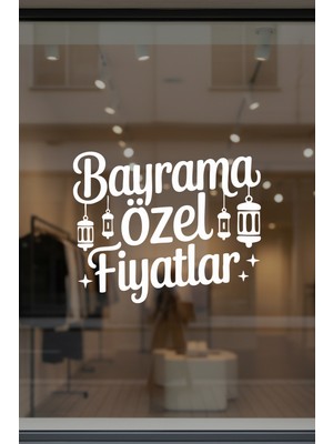 Mıgnatıs Bayrama Özel Fiyatlar Cam Sticker – Mağaza Vitrin Yazısı