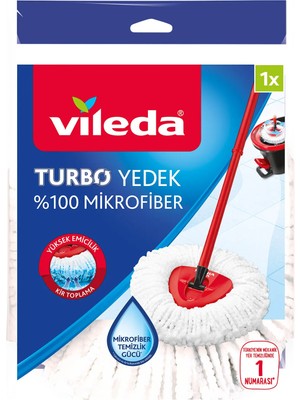 Vileda Turbo Yedek Başlığı Mikrofiber Malzeme ile Yüksek Emicilik ve Pratik Temizlik