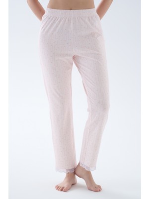 Hays Kadın Pamuklu Dantel Detaylı Uzun Pijama Altı