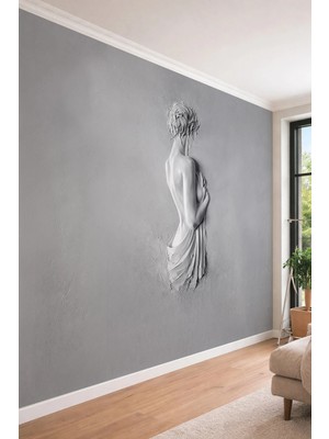 Dreamwall 3 Boyutlu Kabartma Görünümlü Heykel Figürlü Modern Tek Parça Tekstil Duvar Kağıdı
