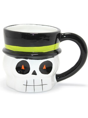 Subutu Centilmen Iskelet 3D Kabartmalı Kupa Bardak