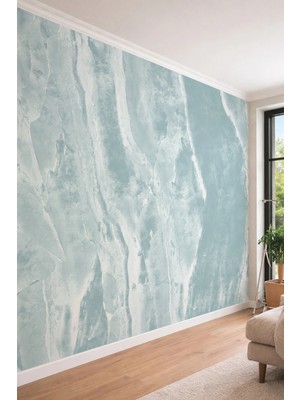 Dreamwall Oniks Mermer Desenli Kristal Dokulu Tek Parça Tekstil Duvar Kağıdı