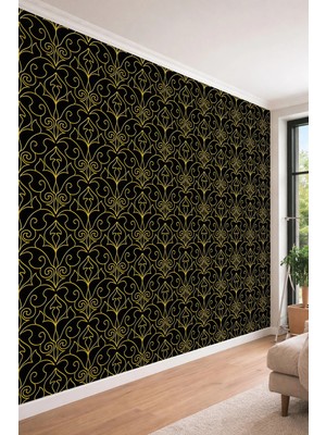 Dreamwall Klasik Damask Desenli Lüks Tek Parça Tekstil Duvar Kağıdı