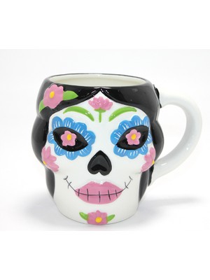 Subutu Day Of The Dead Şeker Kurukafa Tasarımlı Seramik Kupa Bardak