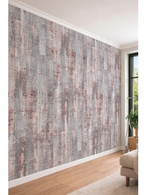 Dreamwall Eskitilmiş Beton Görünümlü Tek Parça Tekstil Duvar Kağıdı