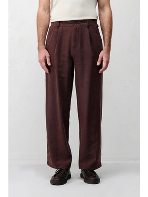 Antioch Bordo Lyocell Karışımlı Erkek Pantolon