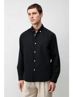 Antioch Siyah Relax Fit Erkek Gömlek