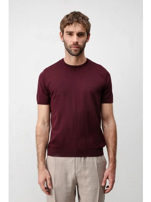 Antioch Bordo Comfort Slim Triko T-Shirt