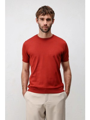 Antioch Kırmızı Comfort Slim Triko T-Shirt