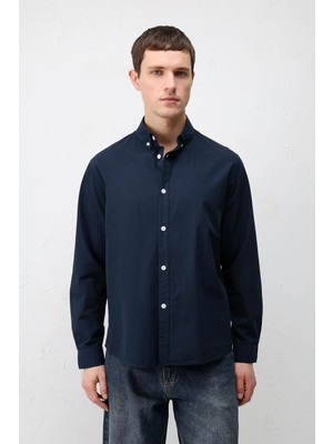 Antioch Lacivert Relax Fit Erkek Gömlek
