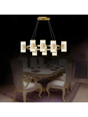 Ronisu Aydınlatma Betty Taşlı Oturma Odası Avize Taşlı Salon Oturma Odası Avize