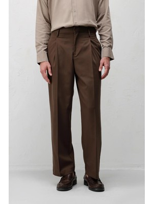 Antioch Kahve Relaxed Fit Pileli Erkek Pantolon