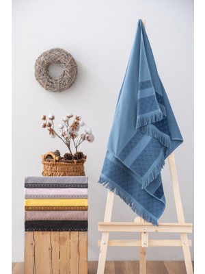 Cotton Box Twins Bukle  Havlu 75X150 Indigo