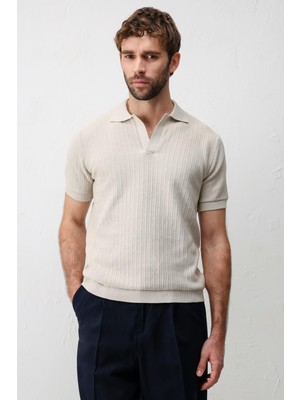 Antioch Taş Premium Dokulu Erkek Triko T-Shirt