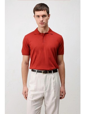 Antioch Kırmızı Comfort Slim Erkek Triko Polo T-Shirt